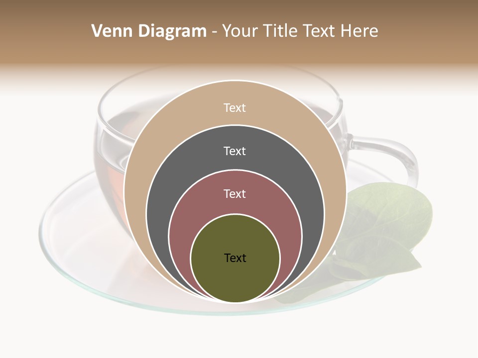 Cup Leaves Tea PowerPoint Template