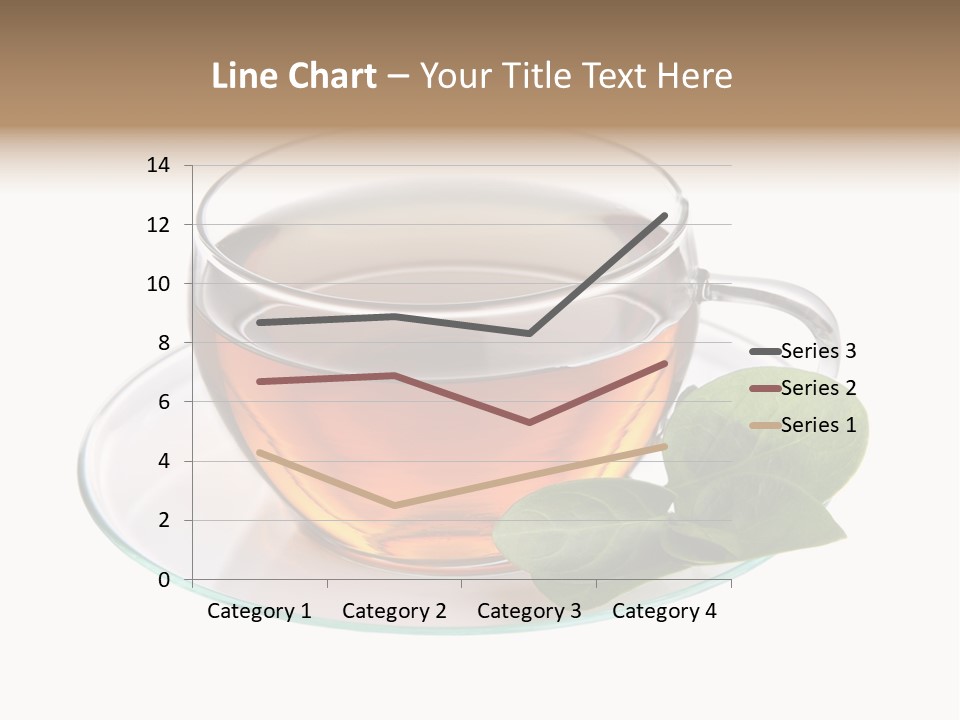 Cup Leaves Tea PowerPoint Template