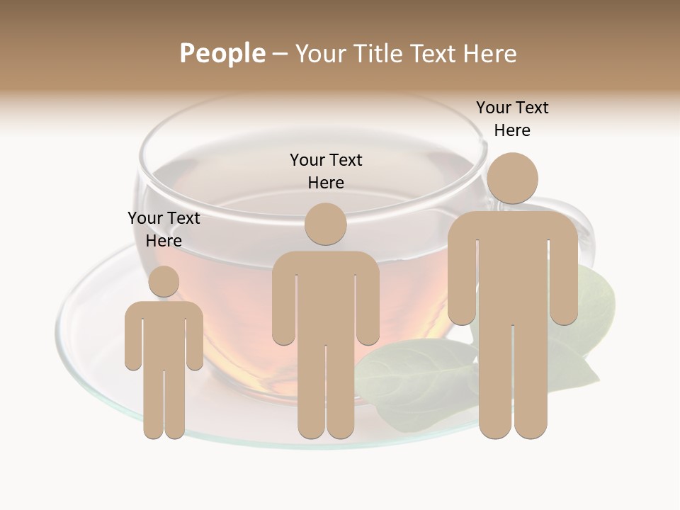 Cup Leaves Tea PowerPoint Template