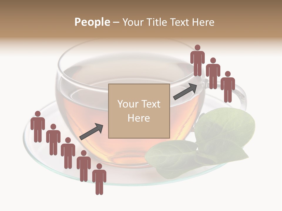 Cup Leaves Tea PowerPoint Template