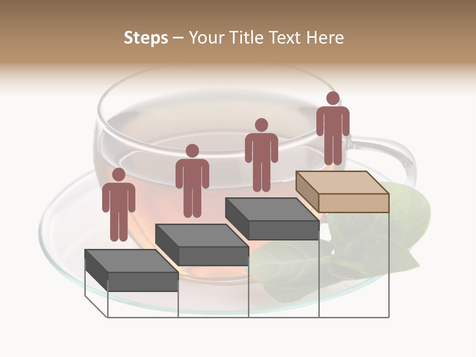 Cup Leaves Tea PowerPoint Template