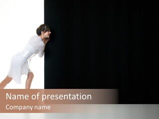 Commercial Advertising Businesswoman PowerPoint Template