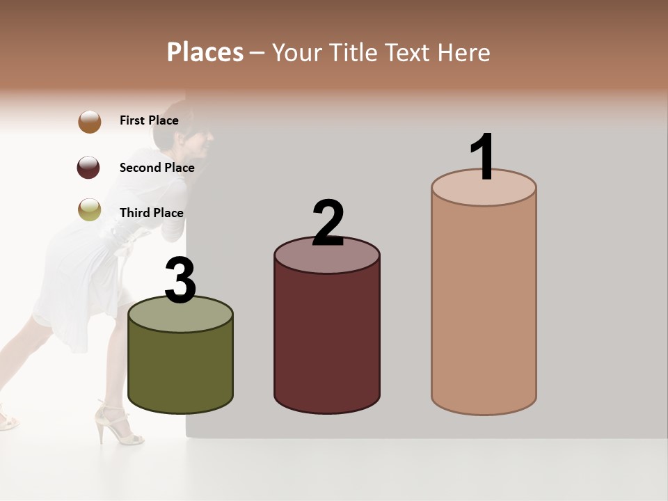 Commercial Advertising Businesswoman PowerPoint Template