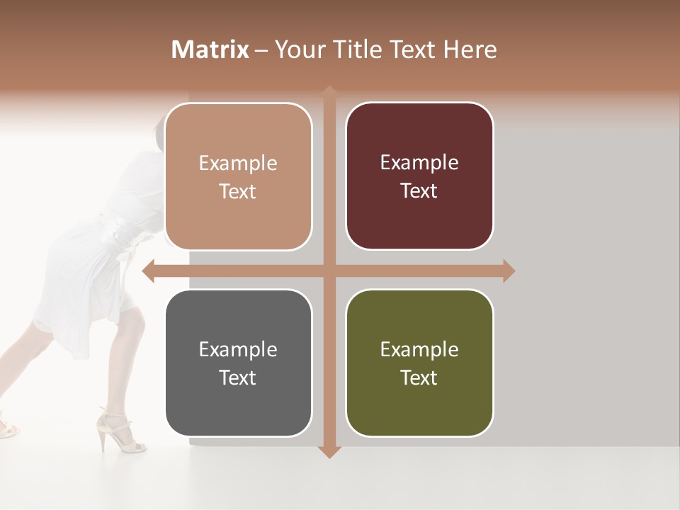 Commercial Advertising Businesswoman PowerPoint Template