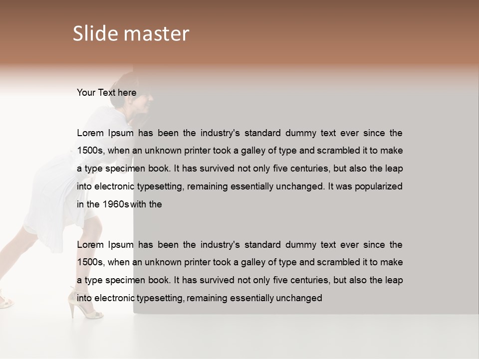 Commercial Advertising Businesswoman PowerPoint Template