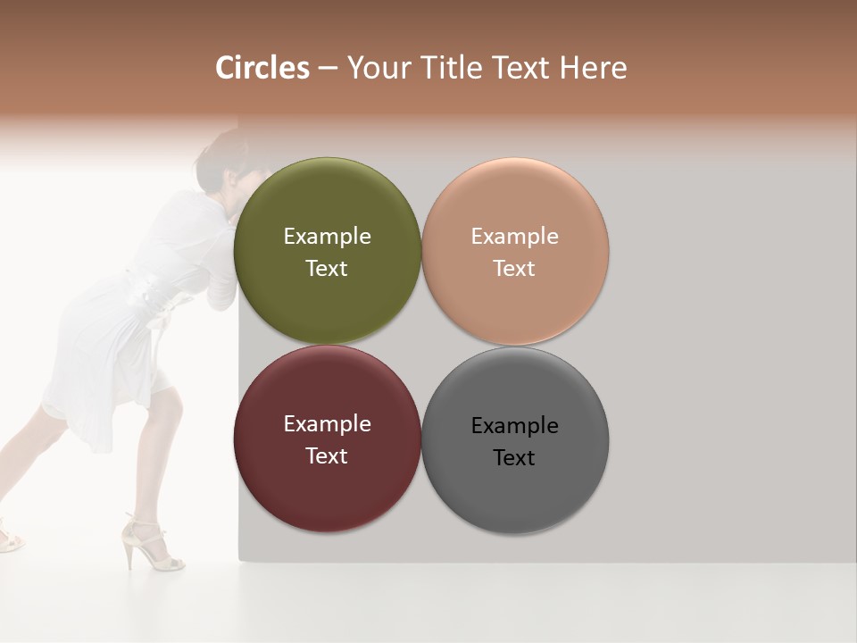 Commercial Advertising Businesswoman PowerPoint Template