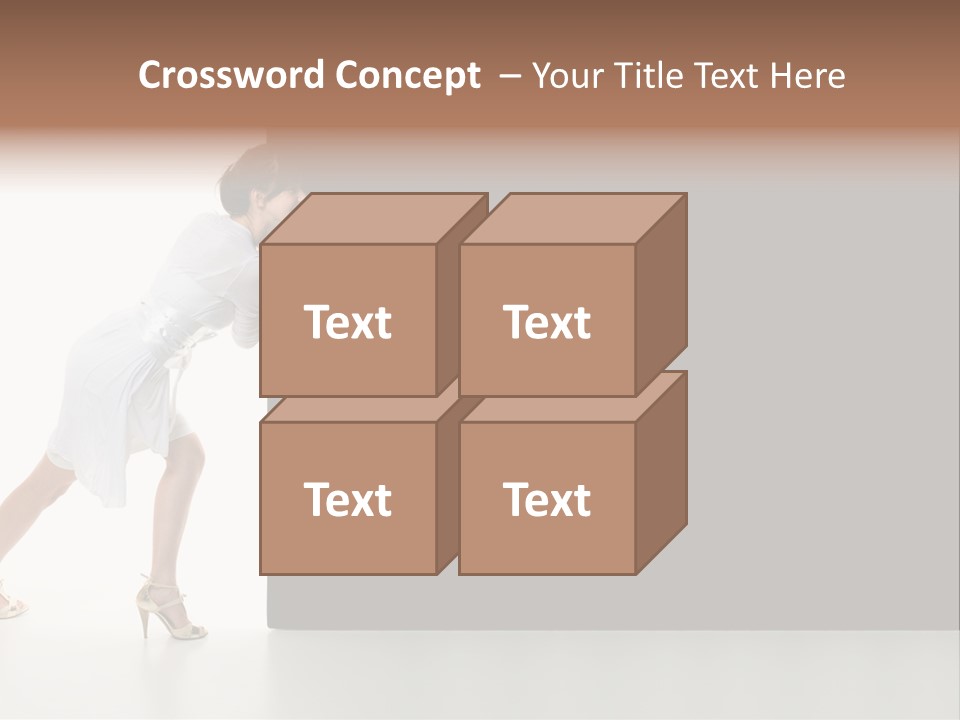 Commercial Advertising Businesswoman PowerPoint Template