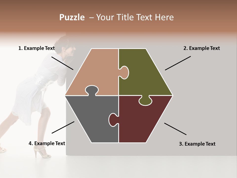 Commercial Advertising Businesswoman PowerPoint Template