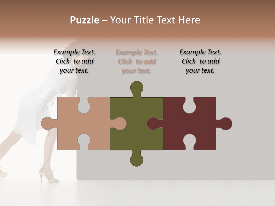 Commercial Advertising Businesswoman PowerPoint Template