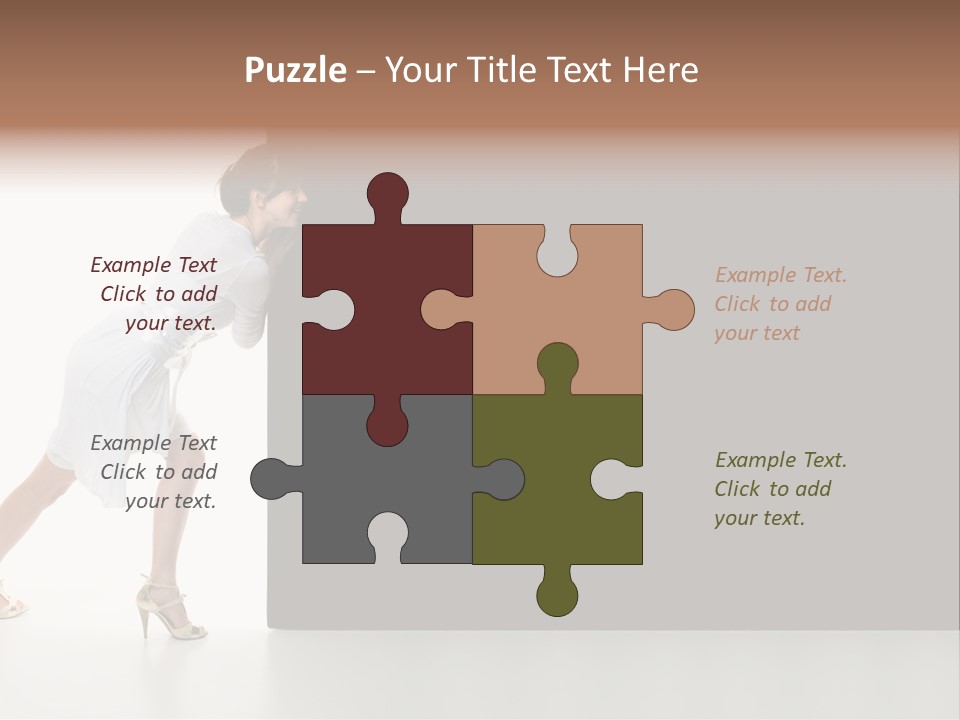 Commercial Advertising Businesswoman PowerPoint Template