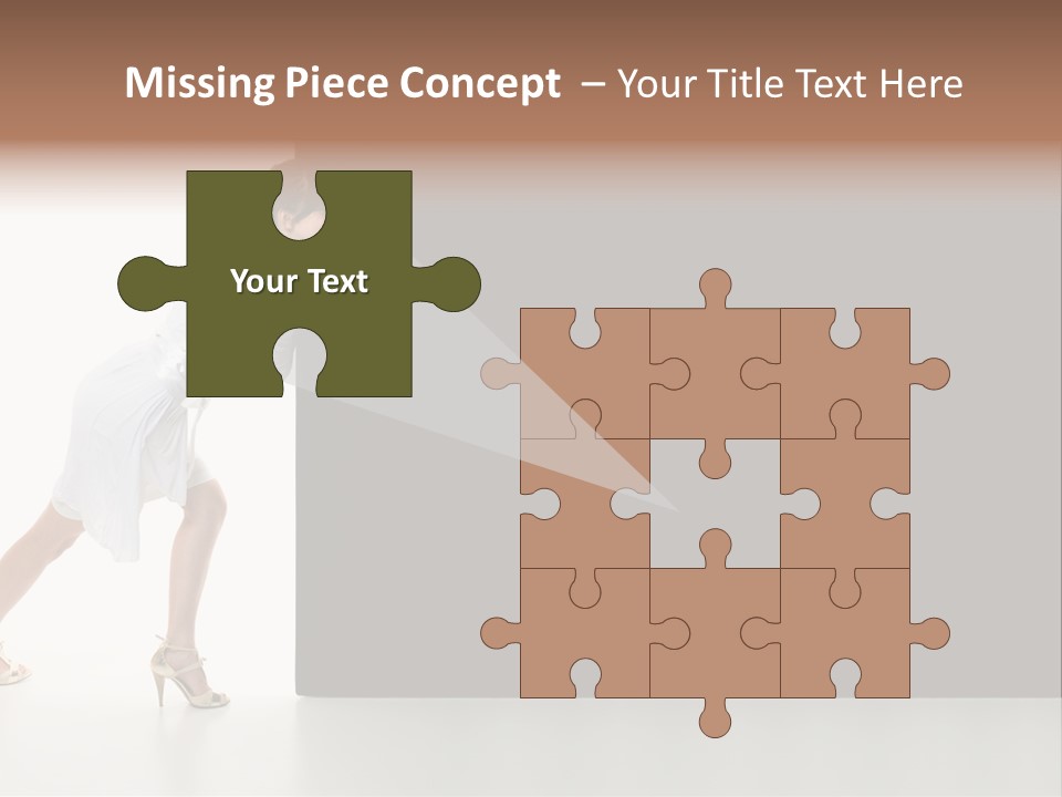 Commercial Advertising Businesswoman PowerPoint Template