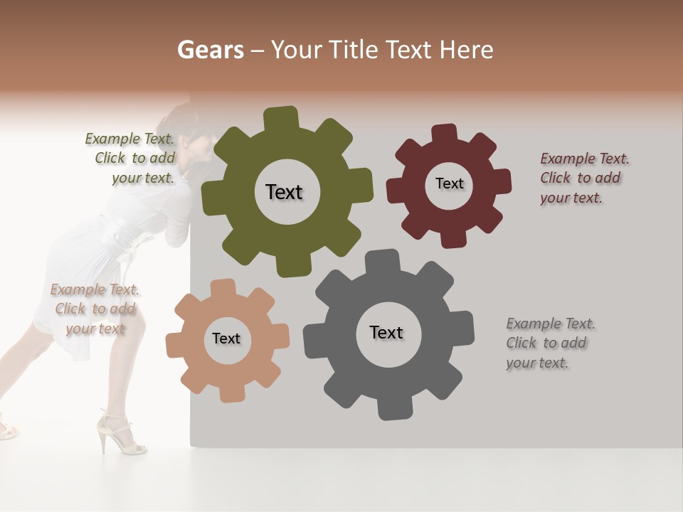 Commercial Advertising Businesswoman PowerPoint Template