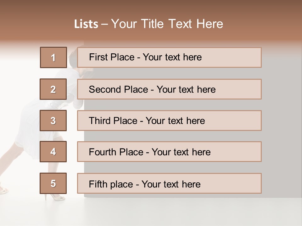 Commercial Advertising Businesswoman PowerPoint Template
