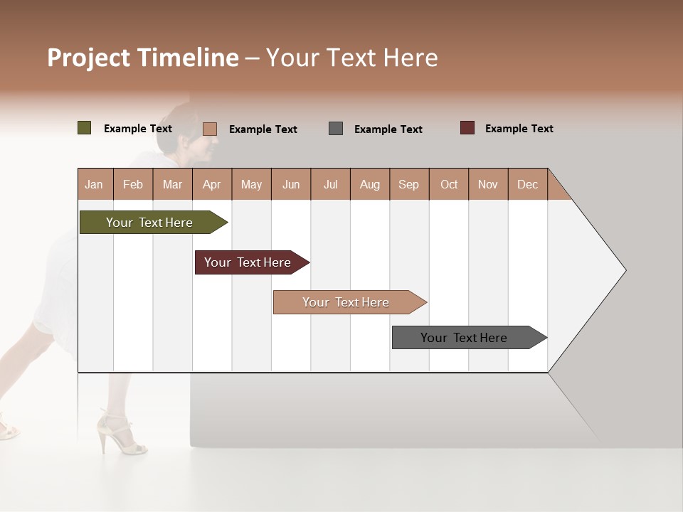 Commercial Advertising Businesswoman PowerPoint Template