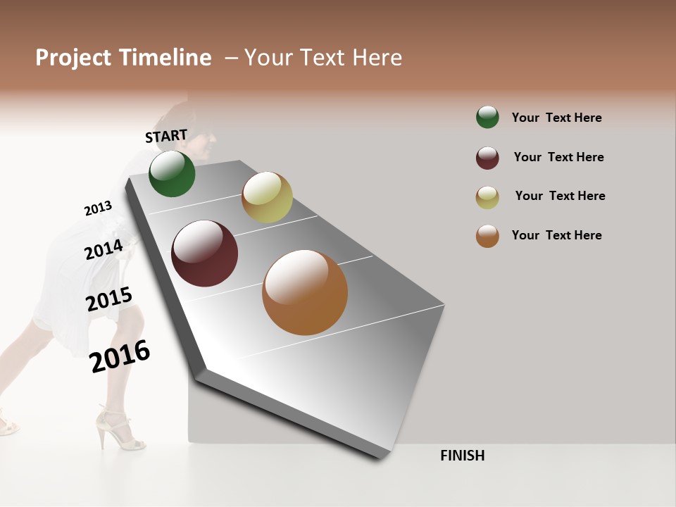 Commercial Advertising Businesswoman PowerPoint Template