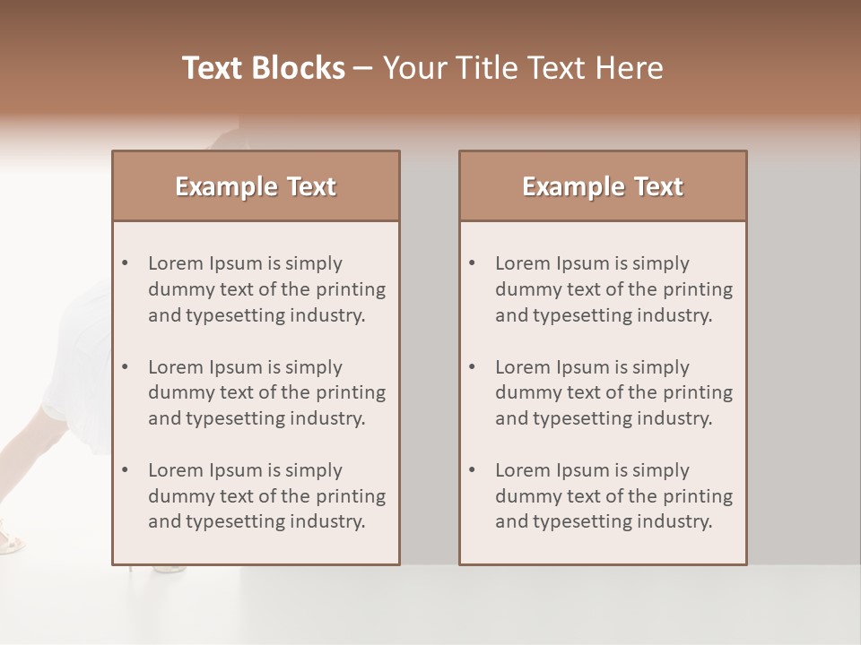 Commercial Advertising Businesswoman PowerPoint Template
