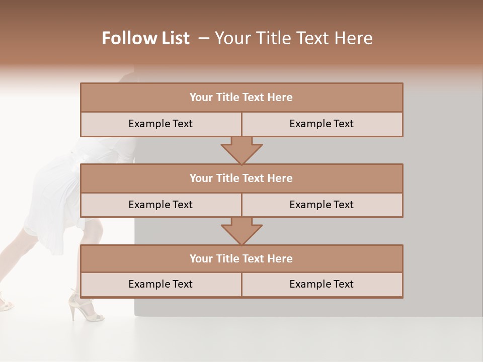 Commercial Advertising Businesswoman PowerPoint Template