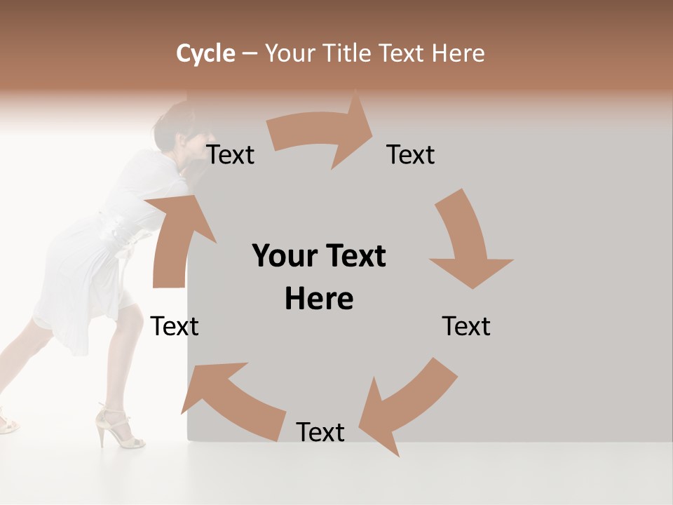 Commercial Advertising Businesswoman PowerPoint Template