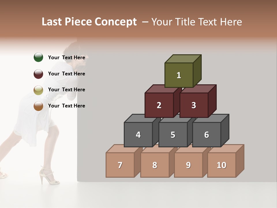 Commercial Advertising Businesswoman PowerPoint Template