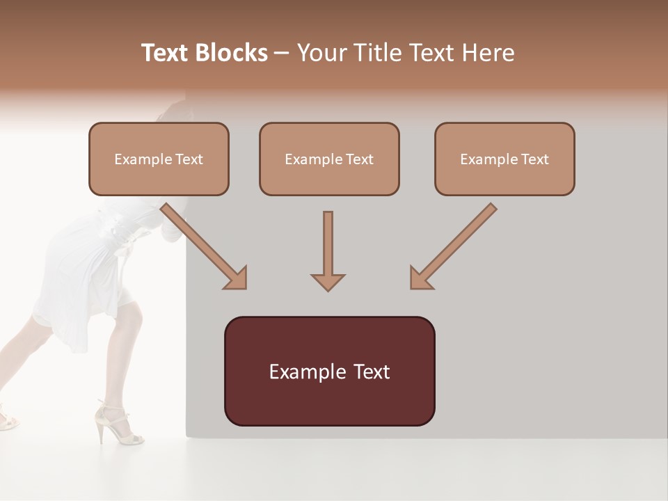 Commercial Advertising Businesswoman PowerPoint Template