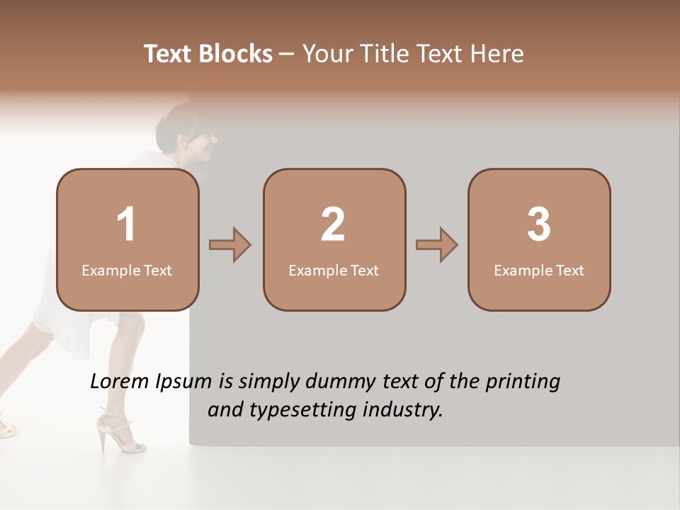 Commercial Advertising Businesswoman PowerPoint Template