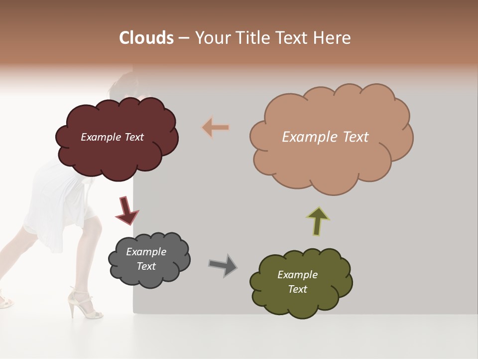 Commercial Advertising Businesswoman PowerPoint Template