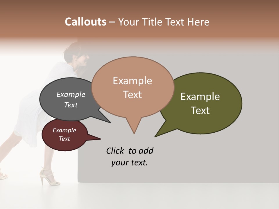 Commercial Advertising Businesswoman PowerPoint Template