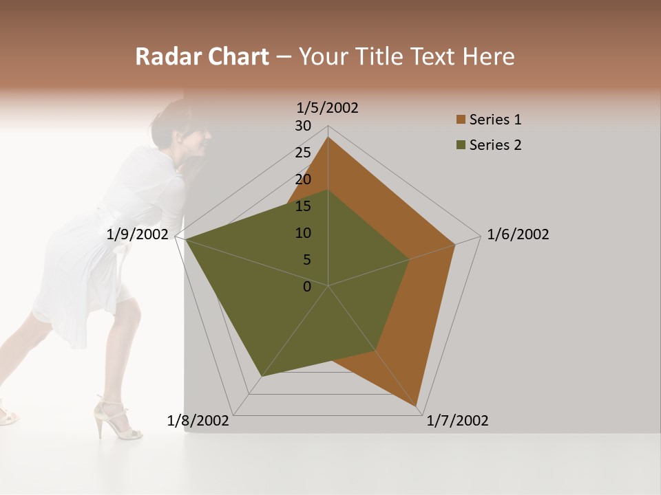 Commercial Advertising Businesswoman PowerPoint Template