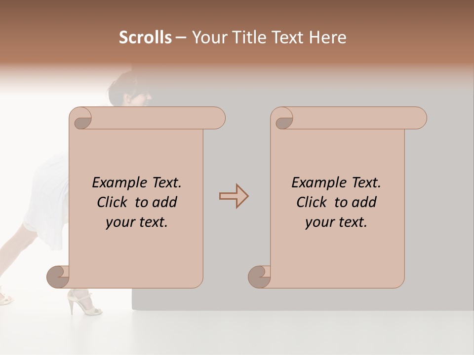 Commercial Advertising Businesswoman PowerPoint Template