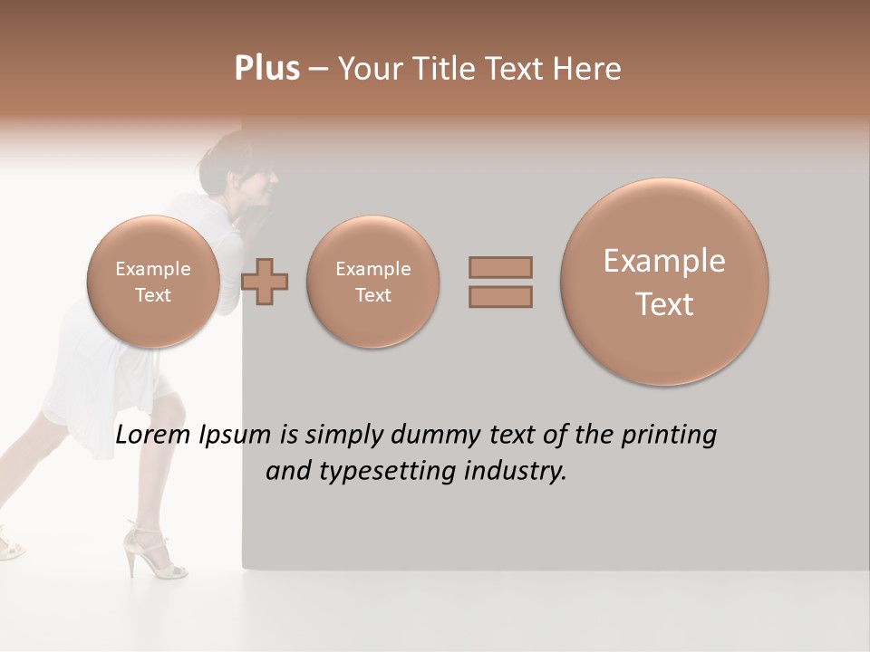 Commercial Advertising Businesswoman PowerPoint Template