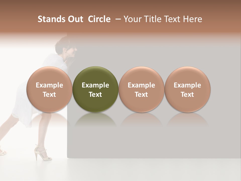 Commercial Advertising Businesswoman PowerPoint Template