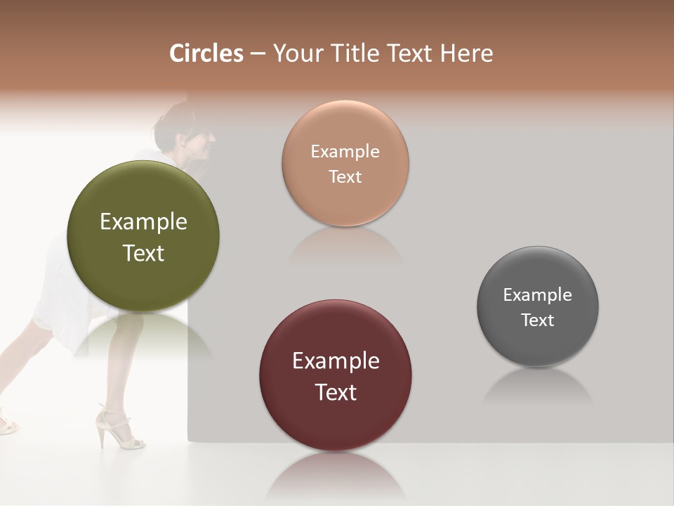 Commercial Advertising Businesswoman PowerPoint Template