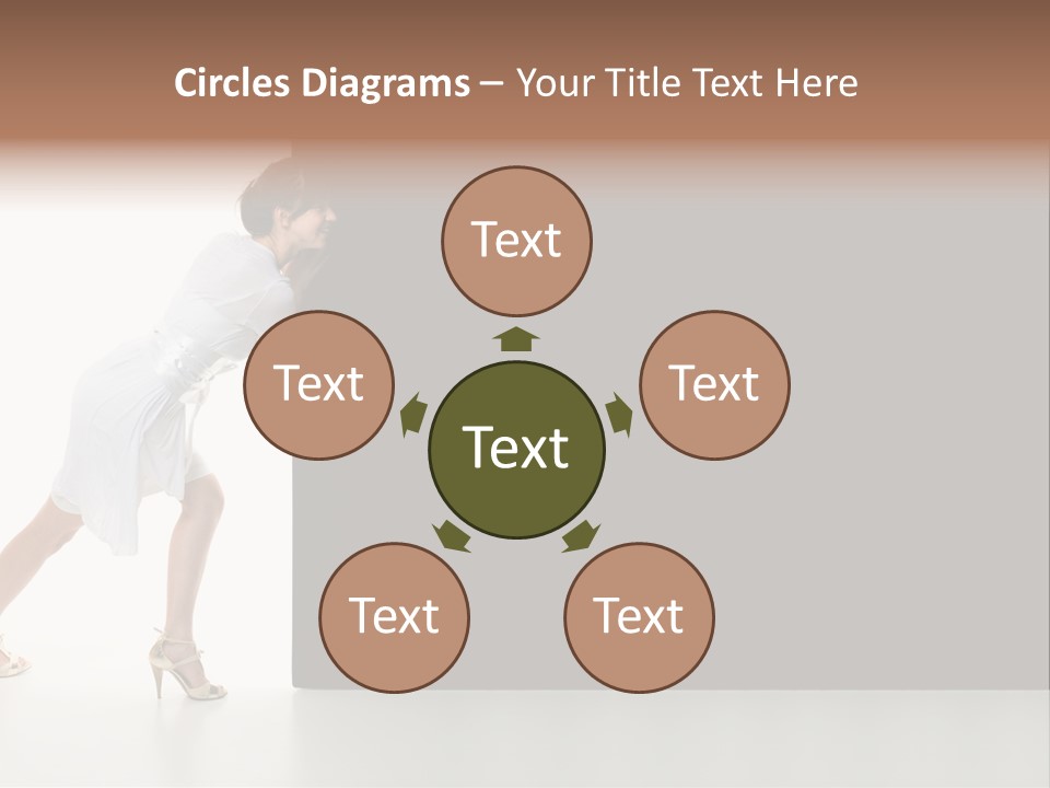 Commercial Advertising Businesswoman PowerPoint Template