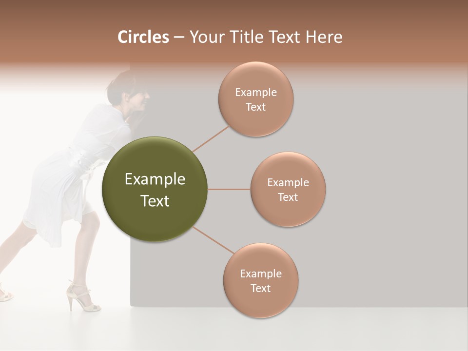 Commercial Advertising Businesswoman PowerPoint Template