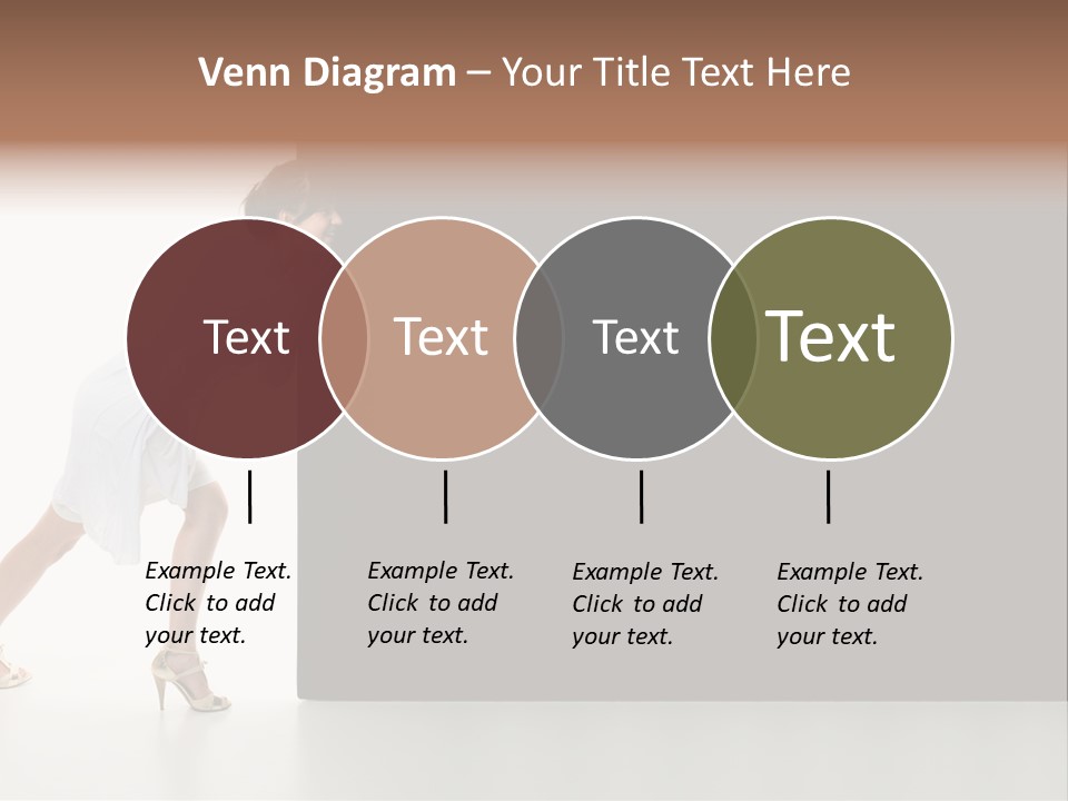 Commercial Advertising Businesswoman PowerPoint Template