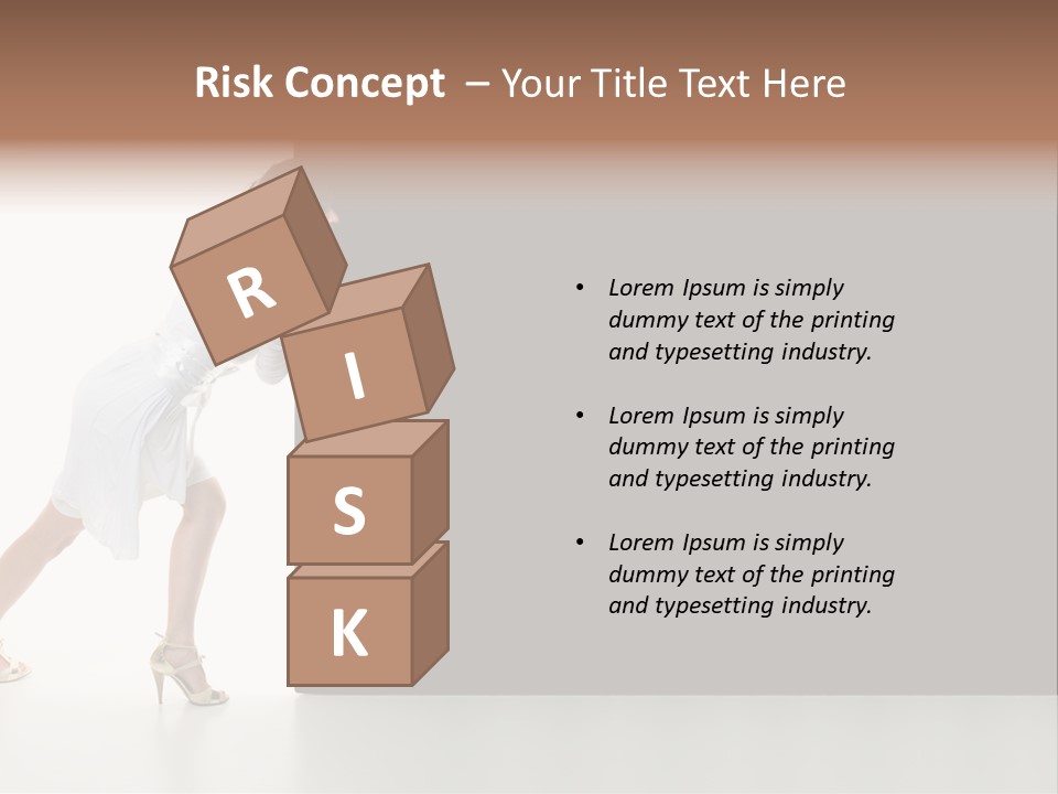 Commercial Advertising Businesswoman PowerPoint Template