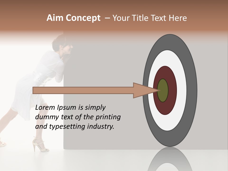 Commercial Advertising Businesswoman PowerPoint Template