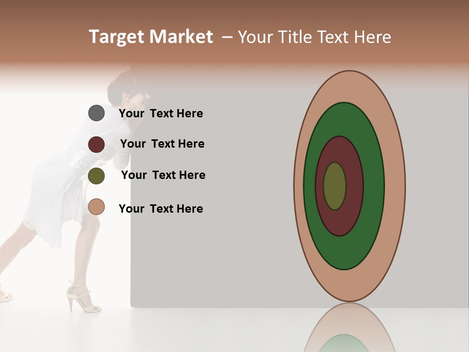 Commercial Advertising Businesswoman PowerPoint Template