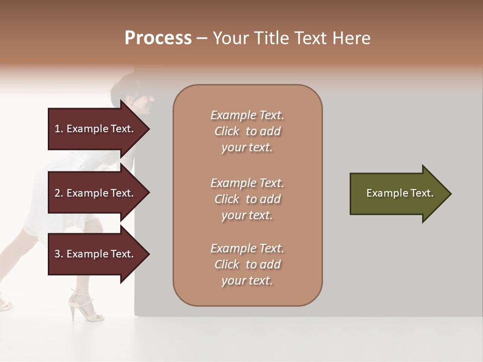 Commercial Advertising Businesswoman PowerPoint Template