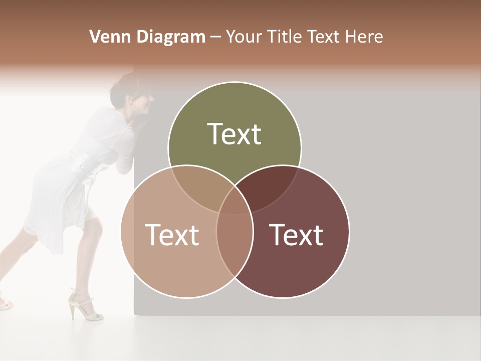 Commercial Advertising Businesswoman PowerPoint Template