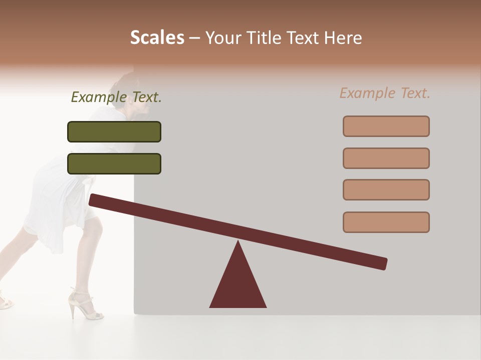 Commercial Advertising Businesswoman PowerPoint Template