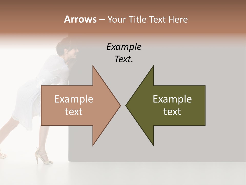 Commercial Advertising Businesswoman PowerPoint Template