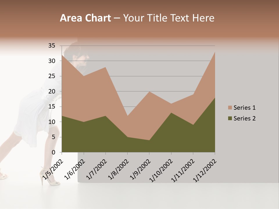 Commercial Advertising Businesswoman PowerPoint Template