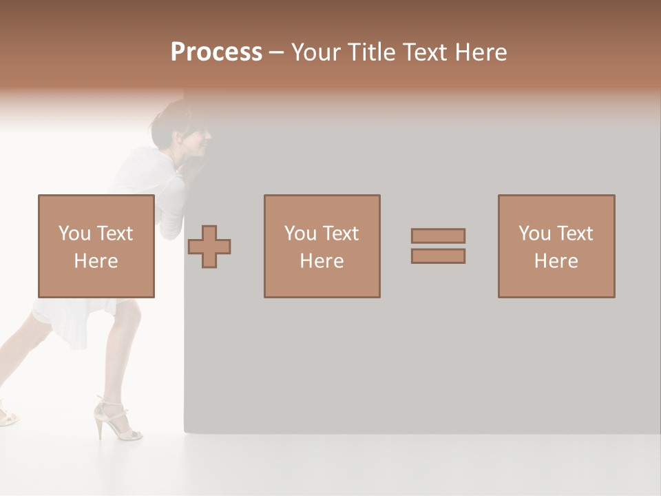 Commercial Advertising Businesswoman PowerPoint Template