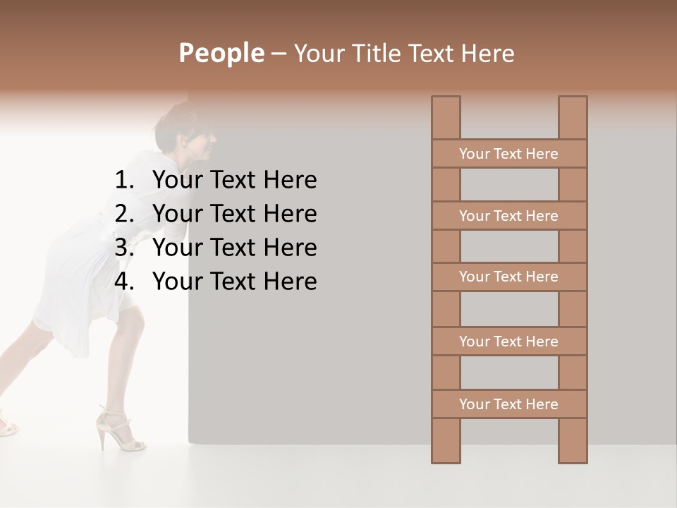 Commercial Advertising Businesswoman PowerPoint Template