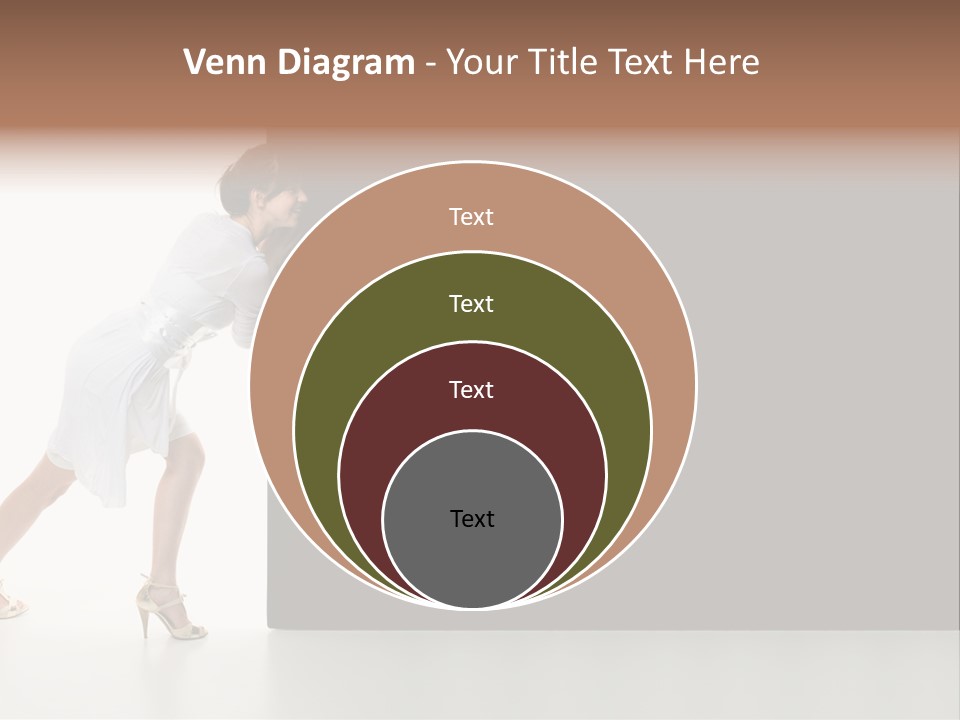 Commercial Advertising Businesswoman PowerPoint Template