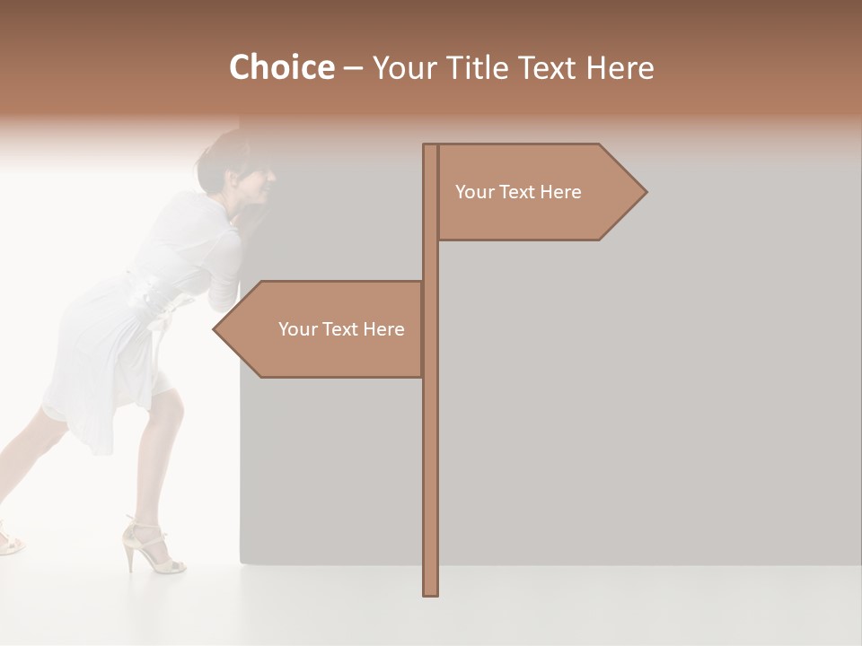 Commercial Advertising Businesswoman PowerPoint Template