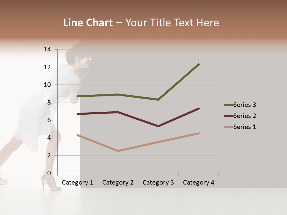 Commercial Advertising Businesswoman PowerPoint Template