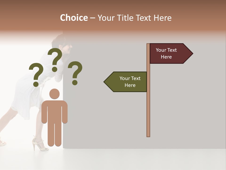 Commercial Advertising Businesswoman PowerPoint Template