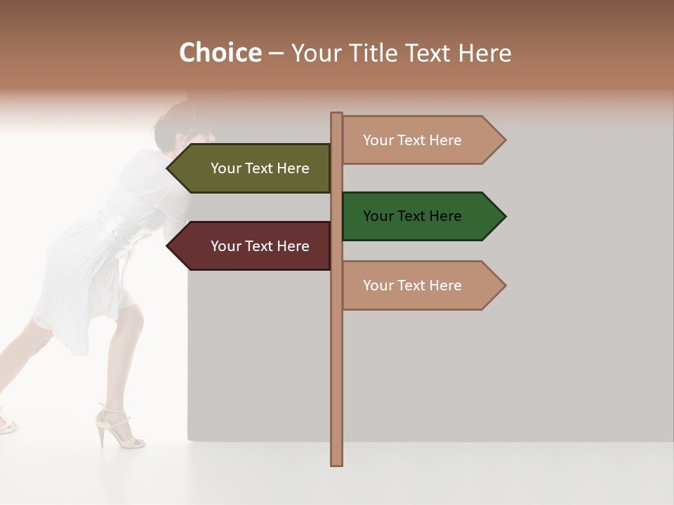 Commercial Advertising Businesswoman PowerPoint Template